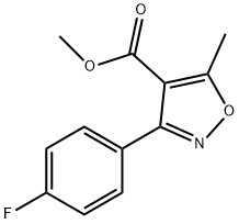 4-Isoxazolecarboxylic acid, 3-(4-fluorophenyl)-5-Methyl-, Methyl Structure
