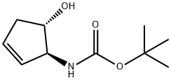 Carbamic acid, (5-hydroxy-2-cyclopenten-1-yl)-, 1,1-dimethylethyl ester, (1S- Struktur