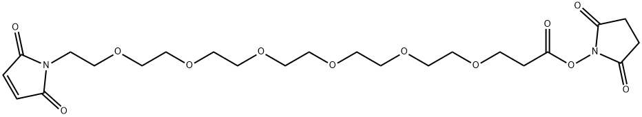 Mal-PEG6-NHS ester Structure