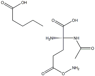 N-acetyl-L-glutamic acid, compound with L-ornithine (1:1) Struktur