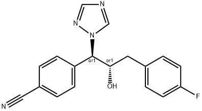 (±)-(R*,S*)-4-[3-(4-Fluorophenyl)-2-hydroxy-1-(1,2,4-triazol-1-yl)propyl]benzonitrile Structure