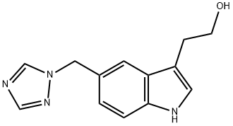 2-[5-(1,2,4-三唑-1-基甲基)-1H-吲哚-3-基]乙醇, 160194-39-8, 结构式