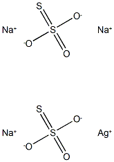 trisodium bis[monothiosulphato(2-)-S]argentate(3-) 结构式