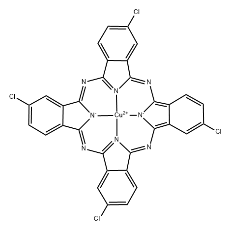 [2,9,16,23-tetrachloro-29H,31H-phthalocyaninato(2-)-N29,N30,N31,N32]copper Struktur