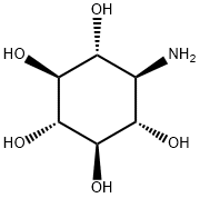 1-氨基-1-脱氧-青蟹肌醇, 16051-25-5, 结构式