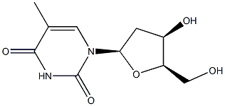 1-(2'-deoxy-beta-threopentofuranosyl)thymine Structure