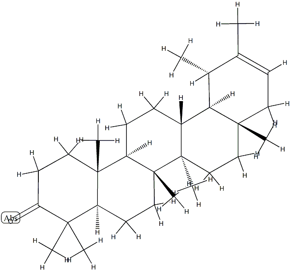 (18α,19α)-5α-Urs-20-en-3-one Struktur