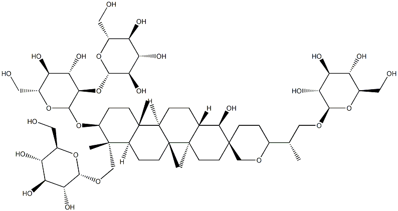 凤仙萜四醇苷 K 结构式