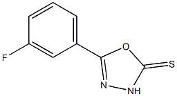 5-(3-Fluorophenyl)-1,3,4-oxadiazole-2-thiol, 161013-19-0, 结构式