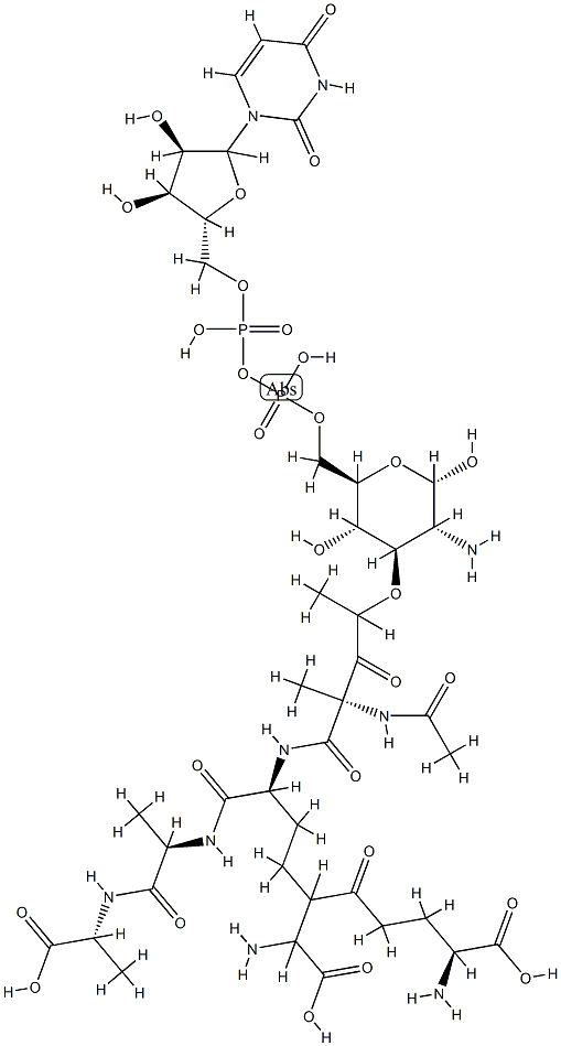 UDP-N-acetylmuramic acid pentapeptide Structure