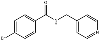 N-(4-ピリジニルメチル)-4-ブロモベンズアミド 化学構造式
