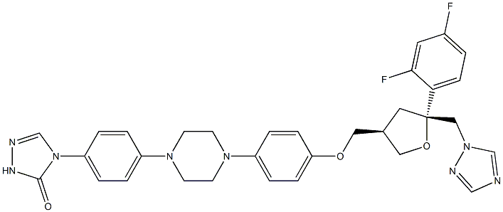 泊沙康唑杂质,161532-56-5,结构式