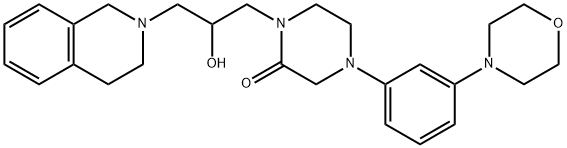 1-(3-(3,4-dihydroisoquinolin-2(1H)-yl)-2-hydroxypropyl)-4-(3-morpholinophenyl)piperazin-2-one, 1616064-53-9, 结构式