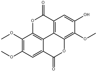 3,7,8-tri-O-methylellagic acid 化学構造式