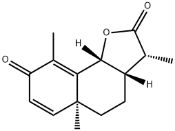 (3R)-3aβ,5,5a,9bβ-テトラヒドロ-3α,5aα,9-トリメチルナフト[1,2-b]フラン-2,8(3H,4H)-ジオン 化学構造式