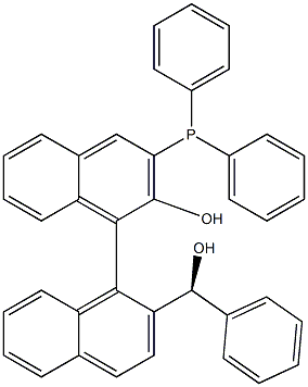 (R)-2-Hydroxy-3-(diphenylphosphino)-2’-[(S)-hydroxy(phenyl)methyl]-[1,1’-binaphthalene] Structure
