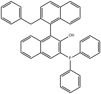 2’-Benzyl-2-hydroxy-3-(diphenylphosphino)-[1,1’-binaphthalene] Structure