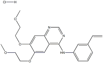 4-Quinazolinamine,N-(3-ethenylphenyl)-6,7-bis(2-methoxyethoxy)-,hydrochloride(1:1) Struktur