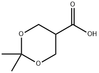 2,2-ジメチル-1,3-ジオキサン-5-カルボン酸 化学構造式