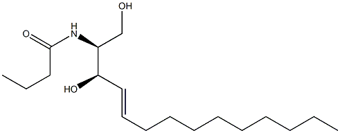 (2S,3R,4E)-2-Butyrylamino-4-tetradecene-1,3-diol Structure