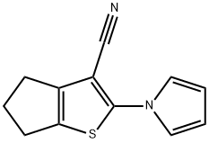 4H-Cyclopenta[b]thiophene-3-carbonitrile,5,6-dihydro-2-(1H-pyrrol-1-yl)-(9CI) Structure