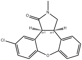 1H-Dibenz[2,3:6,7]oxepino[4,5-c]pyrrol-1-one, 11-chloro-2,3,3a,12b-tetrahydro-2-Methyl-, (3aR,12bS)-rel- Structure