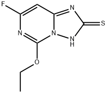 1,2,4]TRIAZOLO[1,5-C]PYRIMIDINE-2(3H)-THIONE,5-ETHOXY-7-FLUORO-, 166524-72-7, 结构式
