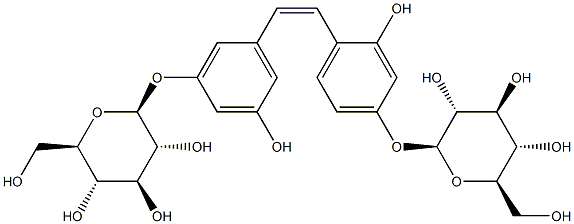 顺式-桑皮苷 A, 166734-06-1, 结构式