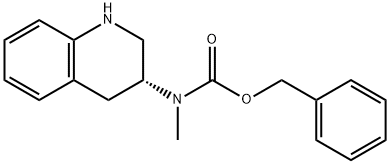 (R) - 苄基甲基(1,2,3,4-四氢喹啉-3-基)氨基甲酸酯 结构式
