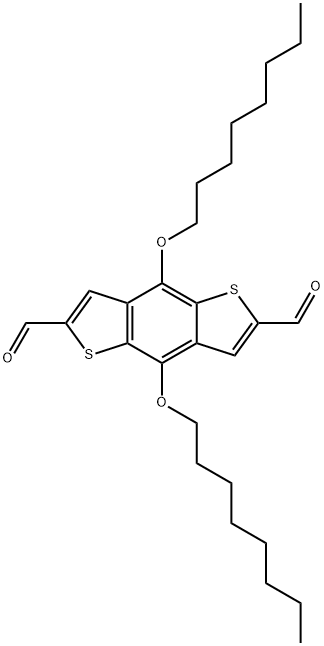 4,8-Bis(octyloxy)benzo[1,2-b:4,5-b']dithiophene-2,6-dicarbaldehyde Struktur