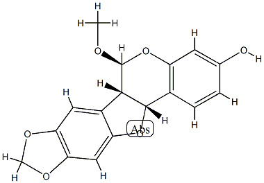 6a,11a-Dihydro-6-methoxy-8,9-(methylenedioxy)-6H-benzofuro[3,2-c][1]benzopyran-3-ol Structure