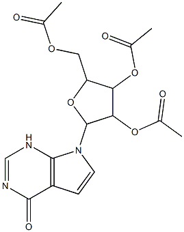 [3,4-diacetyloxy-5-(5-oxo-2,4,9-triazabicyclo[4.3.0]nona-3,7,10-trien-9-yl)oxolan-2-yl]methyl acetate Structure
