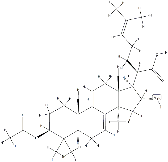 3-O-乙酰基-16Α-羟基松苓新酸,168293-14-9,结构式
