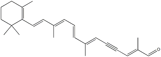 15,15'-ジデヒドロ-12'-アポ-β,ψ-カロテン-12'-アール 化学構造式