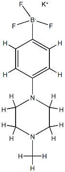 4-(1-甲基-4-哌嗪基)苯基三氟硼酸钾 结构式