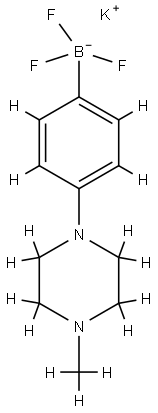 4-(1-甲基-4-哌嗪基)苯基三氟硼酸钾, 1691248-19-7, 结构式