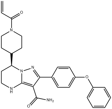 ザヌブルチニブ 化学構造式