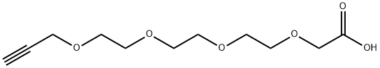 プロパルギル-PEG4-CH2CO2H 化学構造式