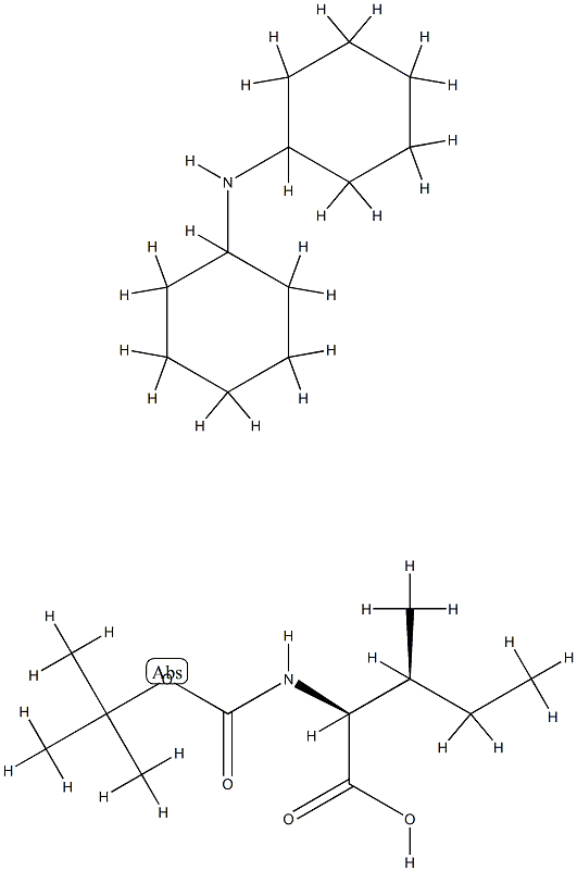 N-(tert-butoxycarbonyl)-L-isoleucine, compound with dicyclohexylamine (1:1) Structure