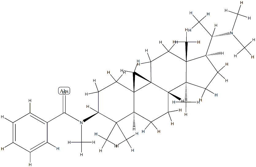 N-[(20S)-20-(Dimethylamino)-4,4,14-trimethyl-9,19-cyclo-5α-pregnan-3β-yl]-N-methylbenzamide Structure