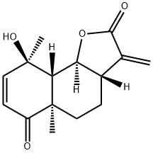 (3aS)-3a,5,5a,9,9aβ,9bα-Hexahydro-9β-hydroxy-5aα,9-dimethyl-3-methylenenaphtho[1,2-b]furan-2,6(3H,4H)-dione Structure