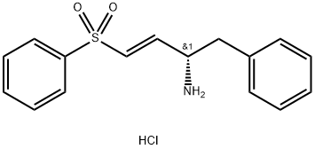 Phenyl (E)-(3S)-3-amino-4-phenylbut-1-enyl sulfone hydrochloride Structure