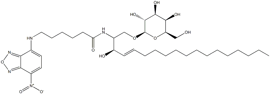 C6NBD-神经鞘氨醇,BETA-D-半乳糖基 结构式