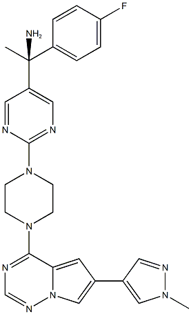アバプリチニブ 化学構造式