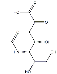 5-acetamido-3,5-dideoxygalactosylheptulosonic acid Struktur