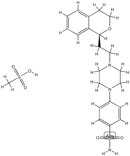 メシル酸ソネピプラゾール 化学構造式