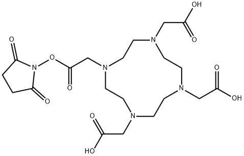 1,4,7,10-四氮杂环十二烷-1,4,7,10-四乙酸 1-(2,5-二氧代-1-吡咯烷基)酯, 170908-81-3, 结构式