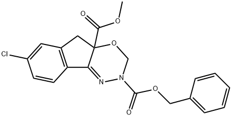 7-Chloroindeno[1,2-e][1,3,4]oxadiazine-2,4a(3H,5H)-dicarboxylic acid 4a-methyl 2-benzyl ester Structure