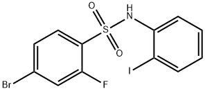 4-溴-2-氟-N-(2-碘苯基)-苯磺酰胺, 1711725-91-5, 结构式