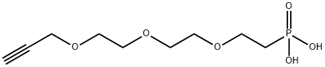 Propargyl--PEG3-phosphonic acid Struktur